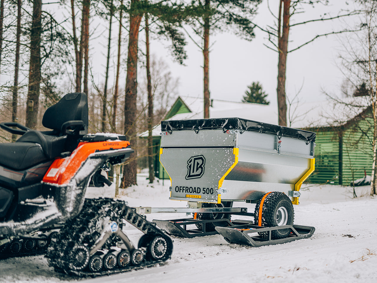 Trailer skis: ( 1 axle trailer ): adjustable width: road & offroad tyres