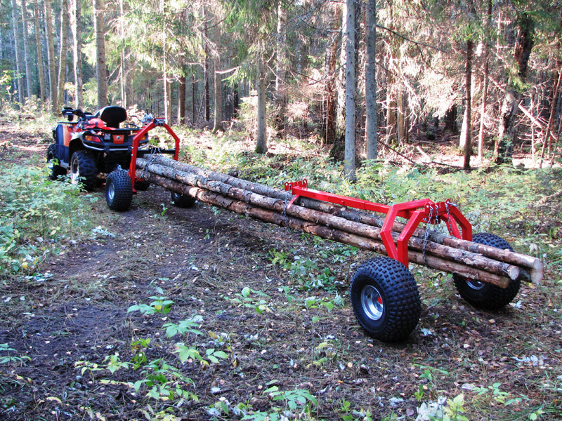 Log hauler rear support