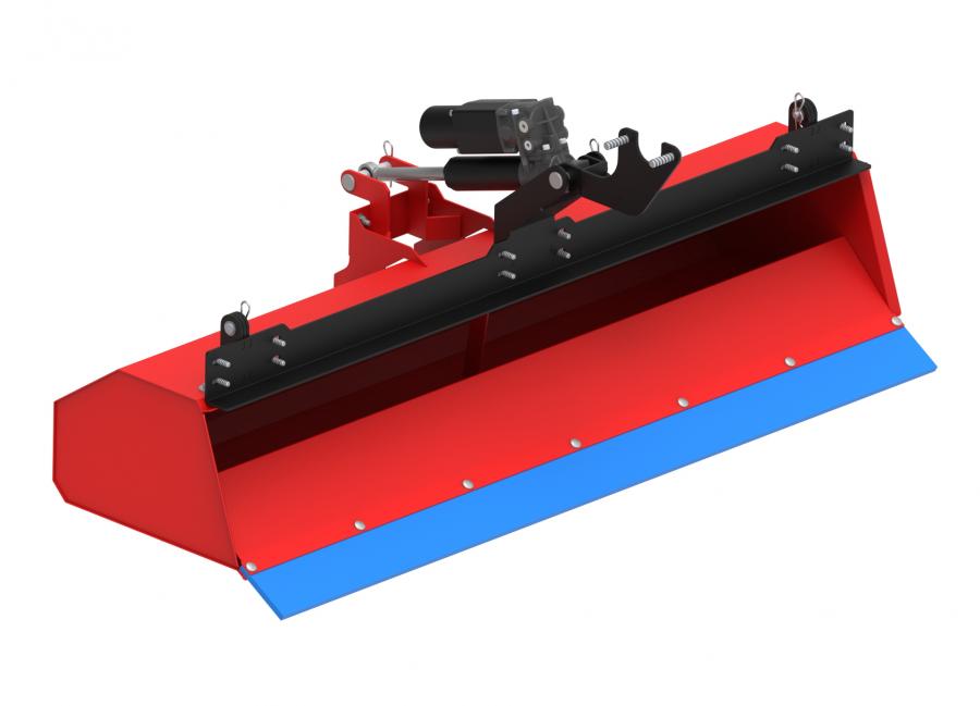 Collector box for rotary broom