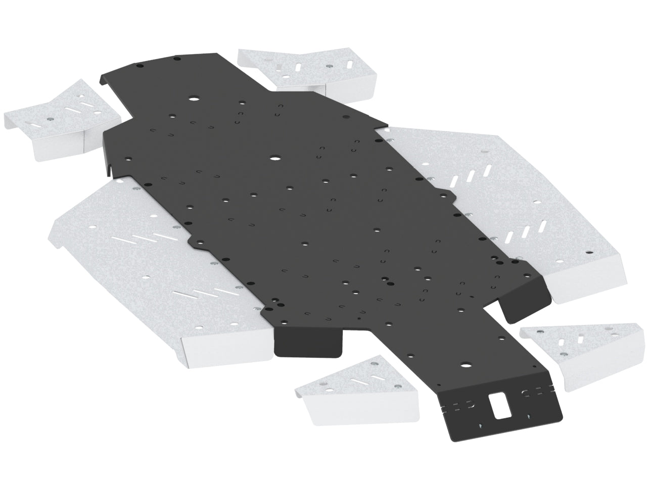 Skid plate full set (aluminium/plastic): CanAm Defender / Traxter