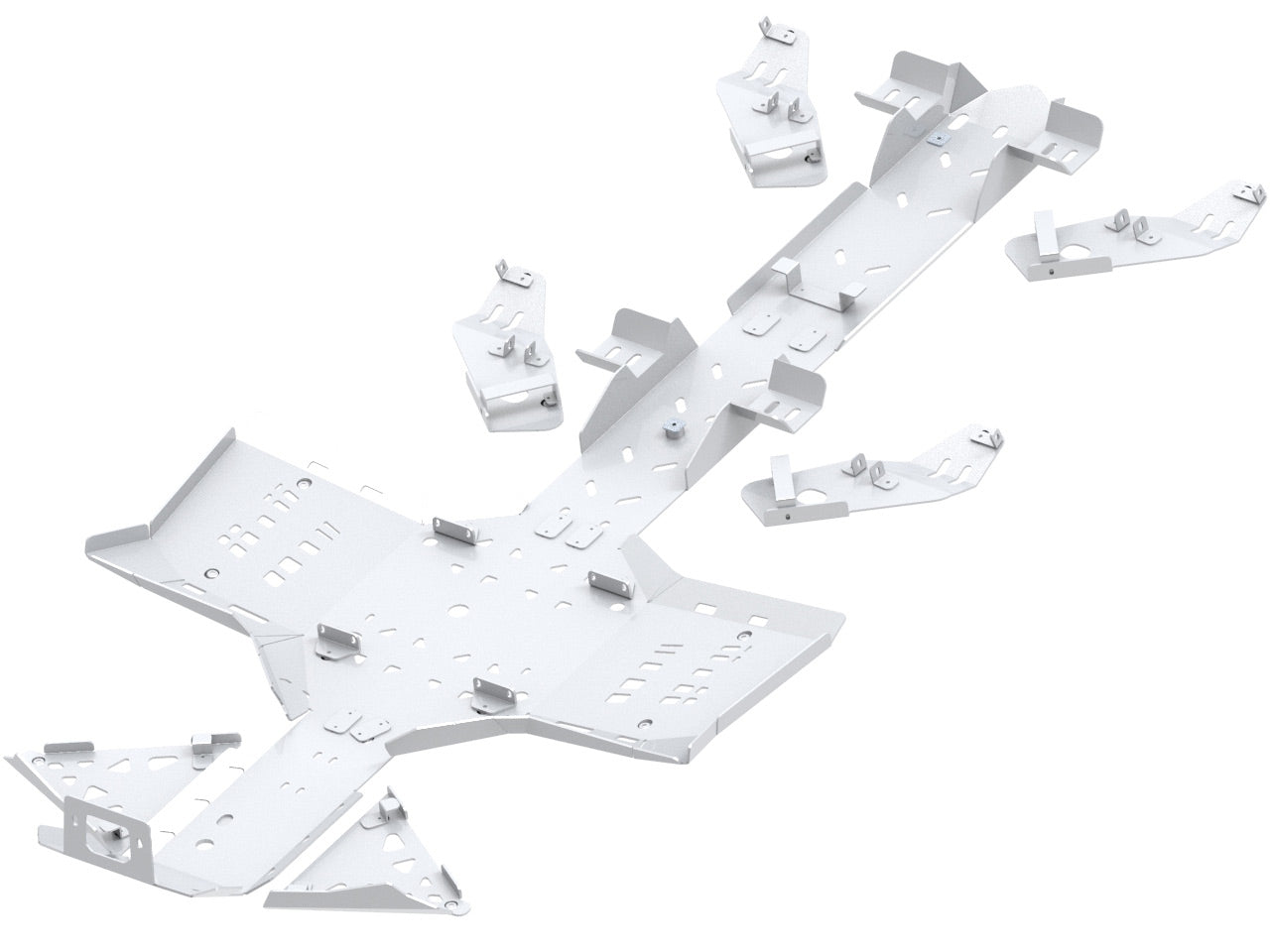 Skid plate full set (aluminium): CanAm Outlander 6x6 450 T