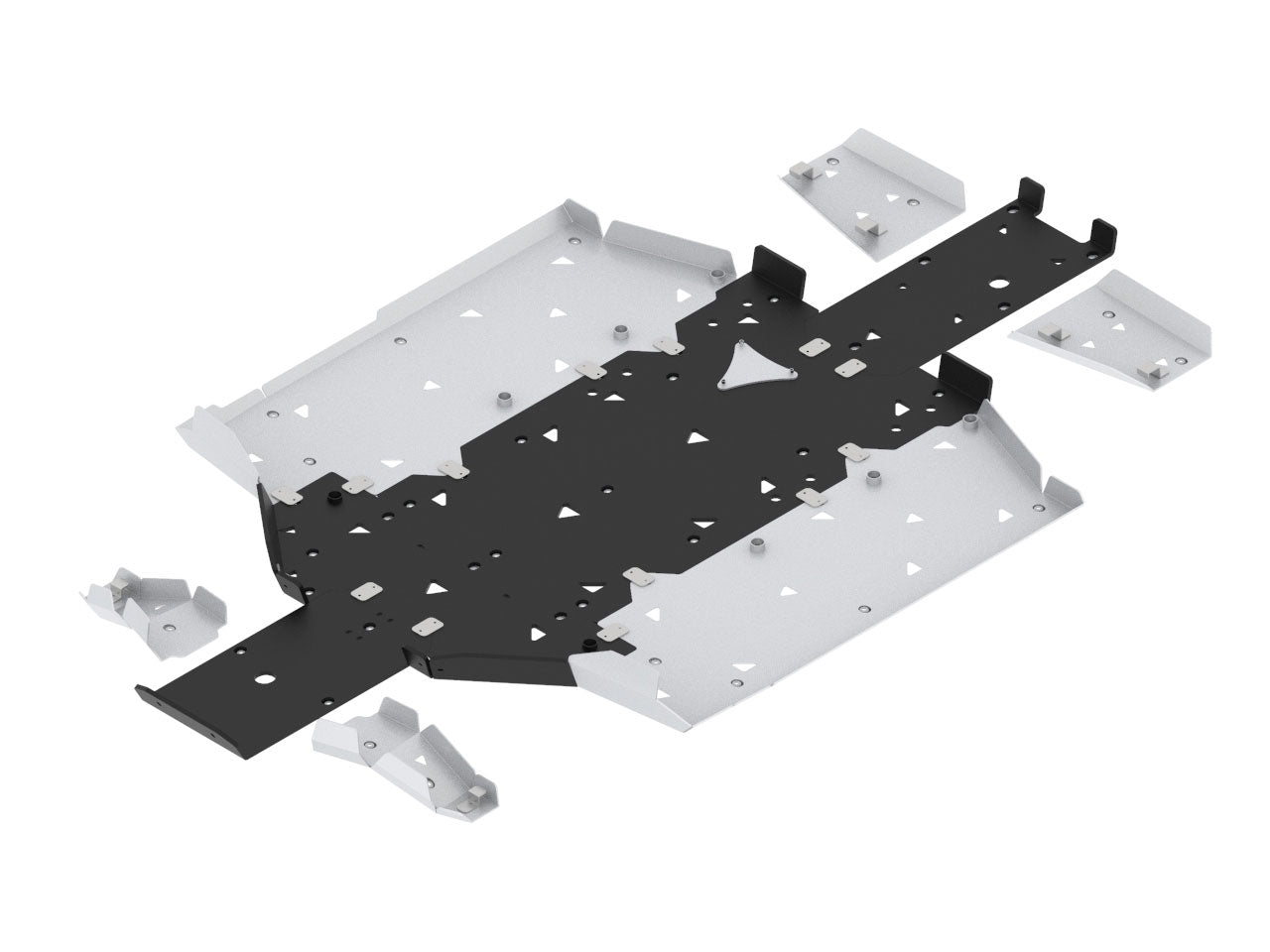 Skid plate full set (aluminium/plastic): CFMOTO UFORCE 600