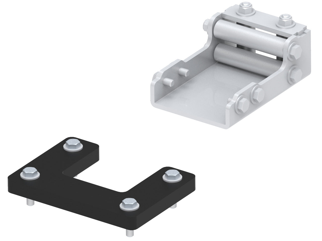 Rear winch mounting kit: CanAm Outlander 6x6