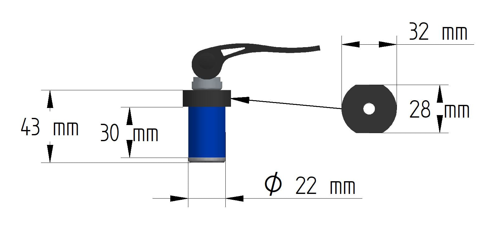 Eccentric clamp: 22mm for CFMOTO