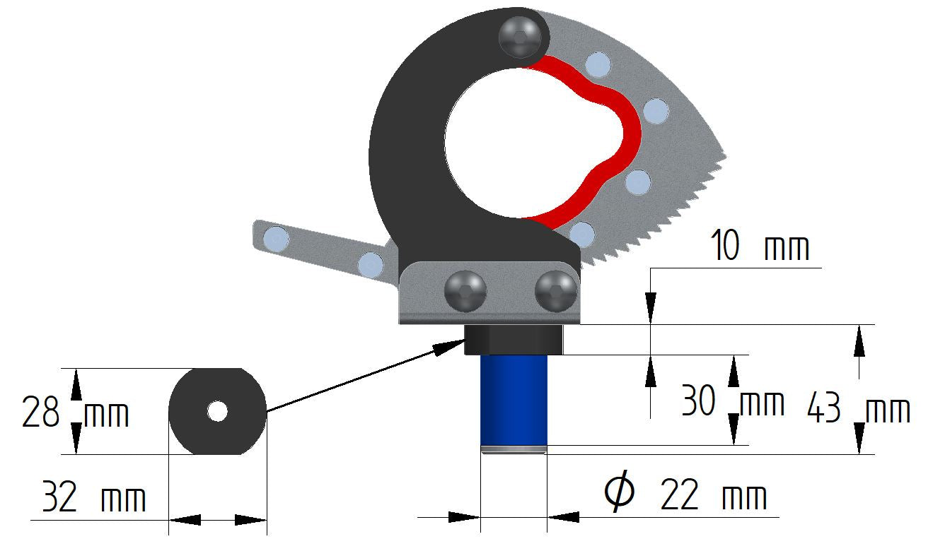 Quick release clamp: (tie down anchor): 22mm CFMOTO / SEGWAY