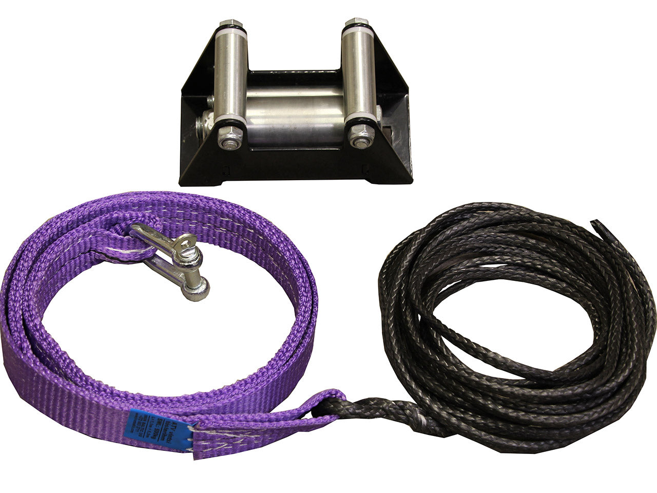 Plow lift strap kit: for a winch