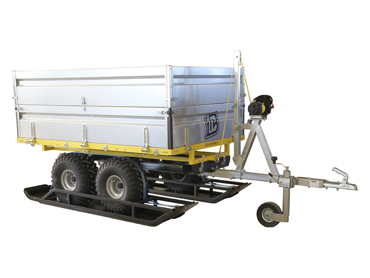 Trailer skis: ( 2 axle trailer ): adjustable width: road & offroad tyres