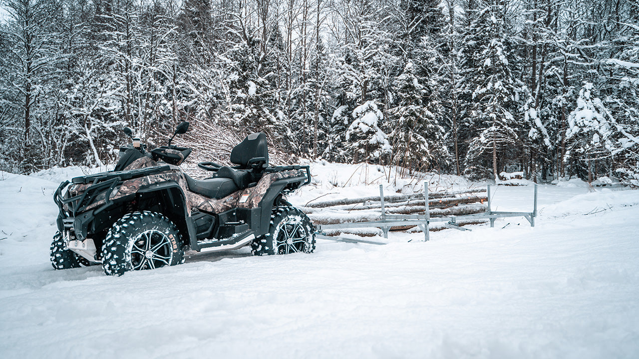 Timber sled: (timber trailer on skis)