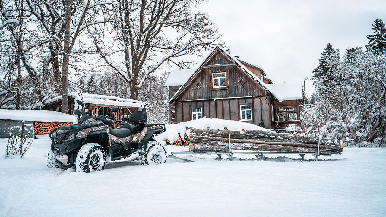 Timber sled: (timber trailer on skis)