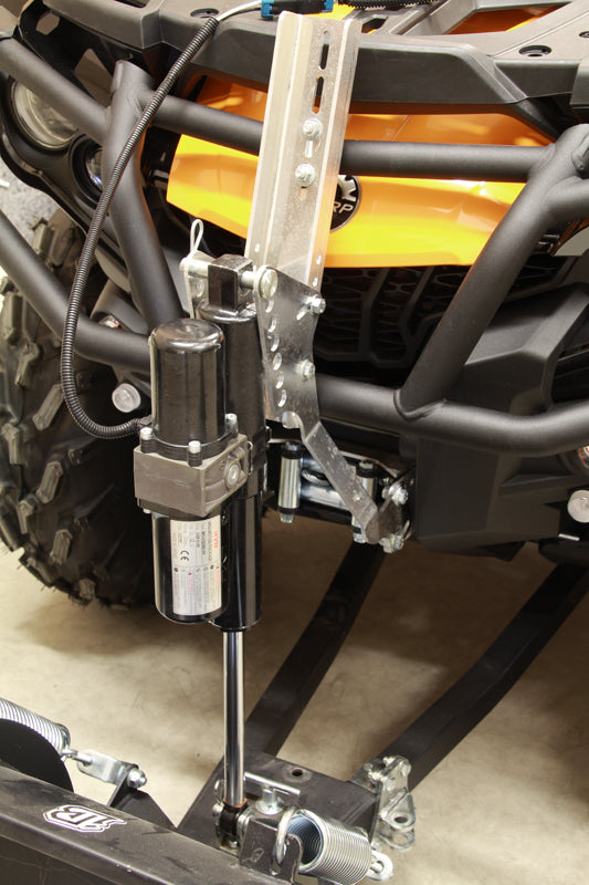 Plow lift adapter: ( tubular steel rack fitted ATV )