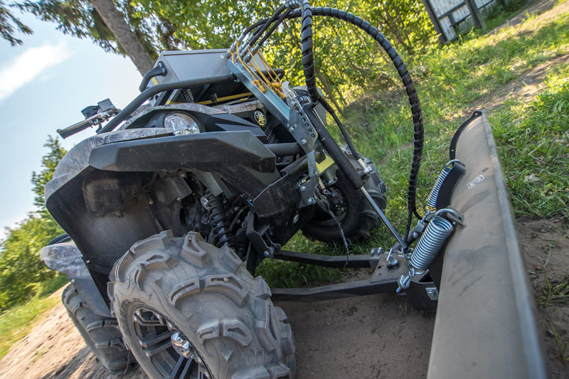 Plow lift adapter: ( tubular steel rack fitted ATV )