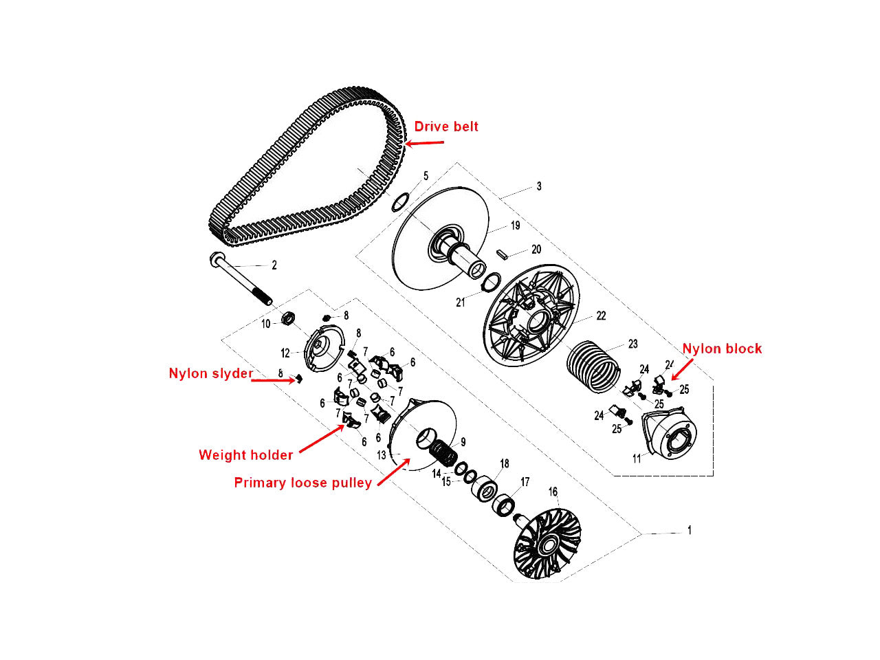 DRIVE BELT (0180-055000-0004)